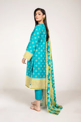 PRINTED SLUB KHADDAR 3 PCS (UNSTITCHED)