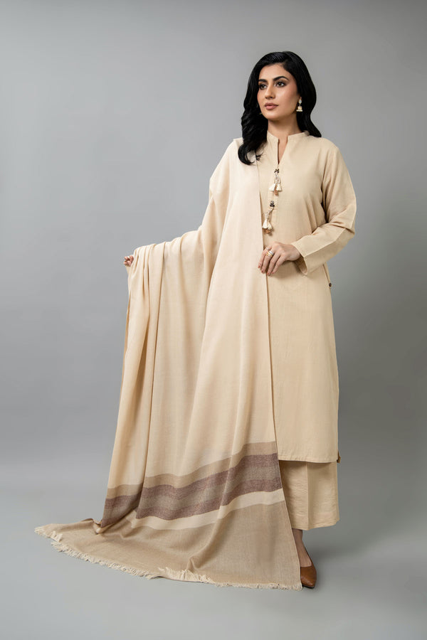 YARN DYED WOOL SHAWL 1 PCS