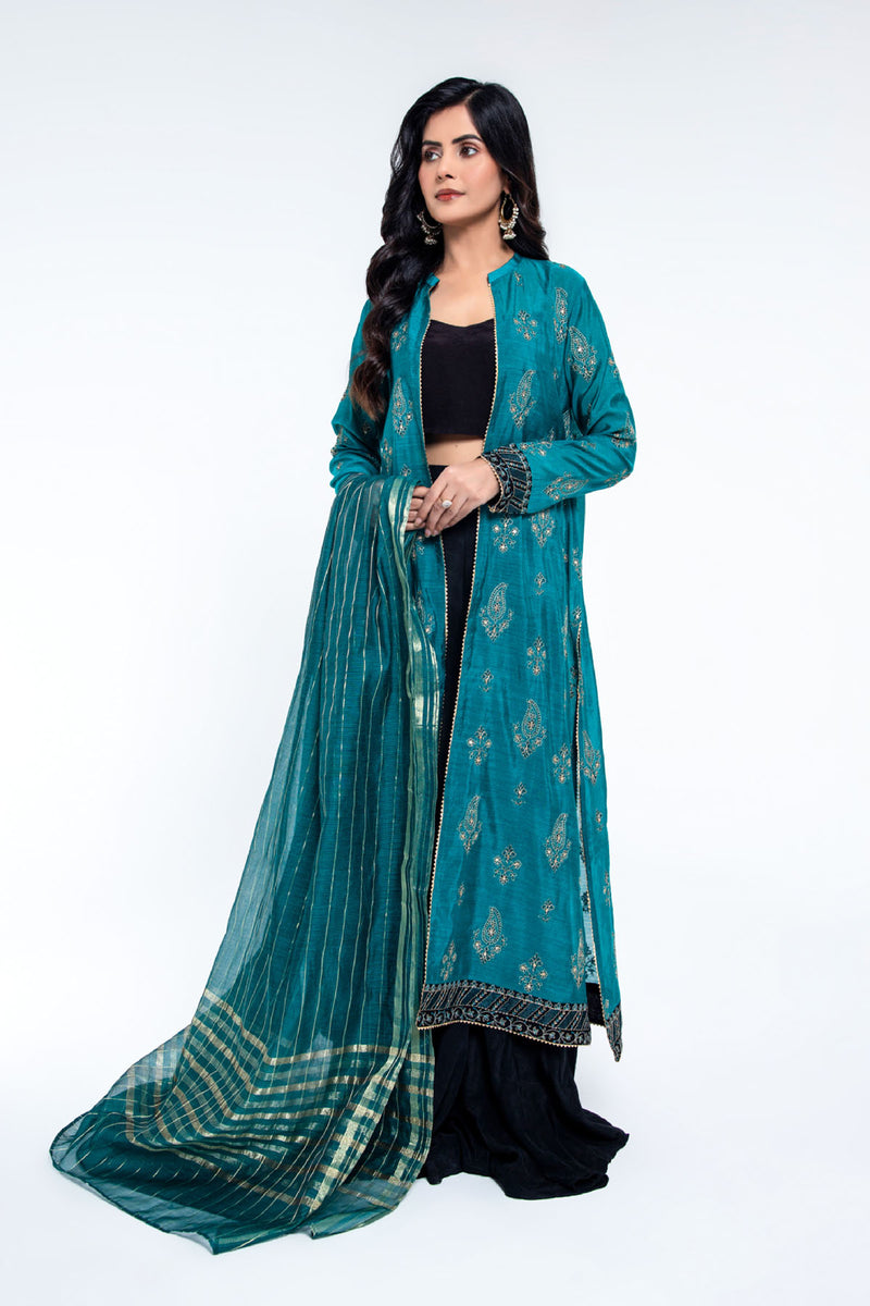 EMBROIDERED & EMBELISHED COTTON SILK 2 PCS (UNSTITCHED)