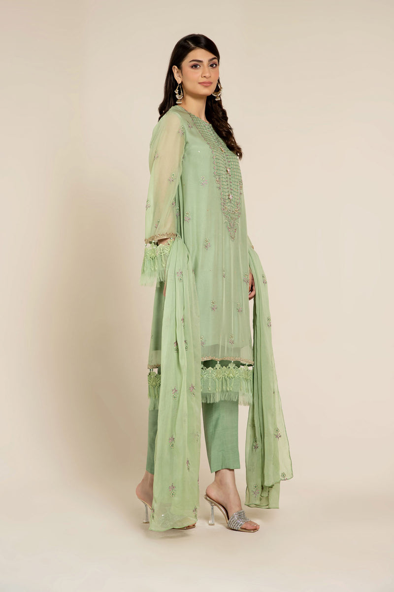 EMBROIDERED CHIFFON 2 PCS (UNSTITCHED)