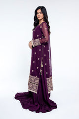 EMBROIDERED & EMBELISHED KARANDI NET 2 PCS (UNSTITCHED)