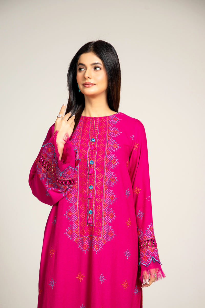 EMBROIDERED KARANDI LAWN 2 PCS (UNSTITCHED)