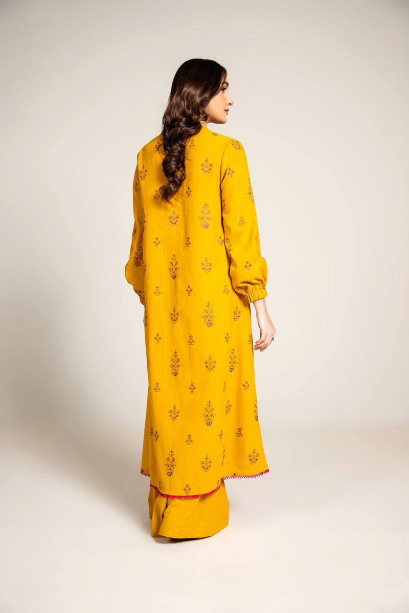 EMBROIDERED COTTON KARANDI  2 PCS (UNSTITCHED)