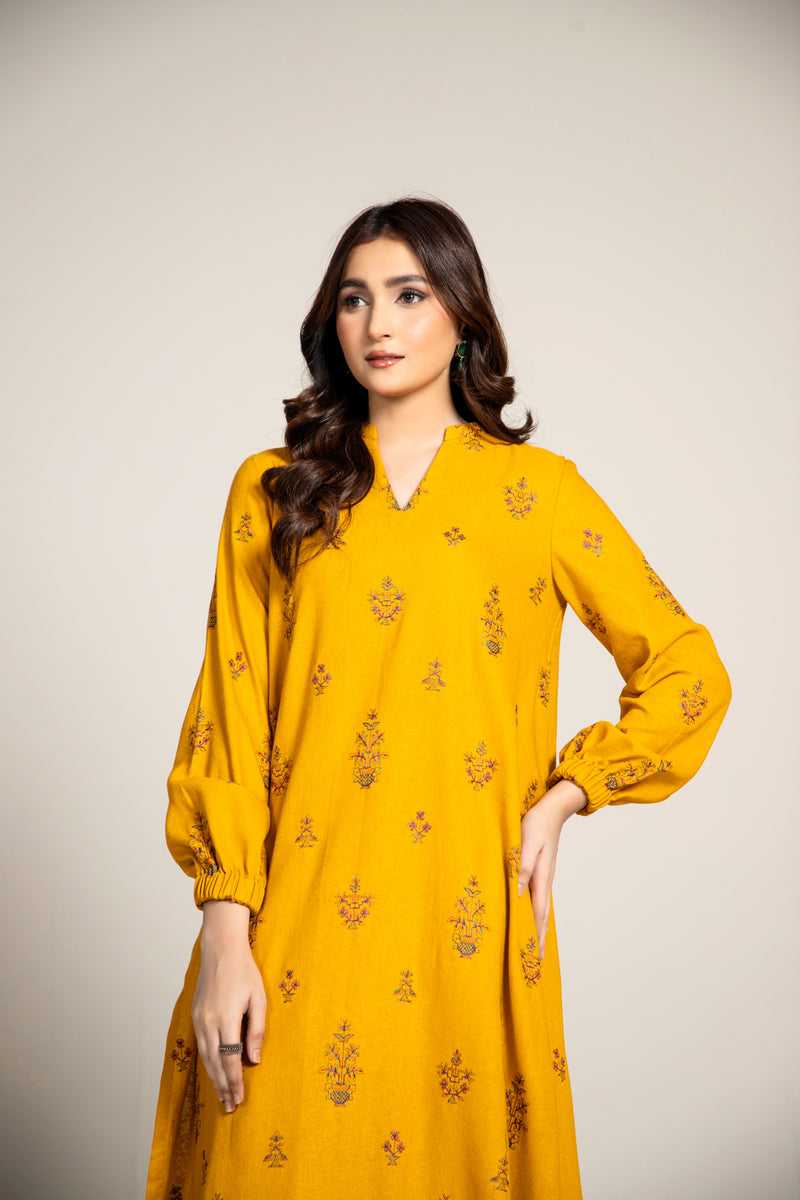 EMBROIDERED COTTON KARANDI  2 PCS (UNSTITCHED)