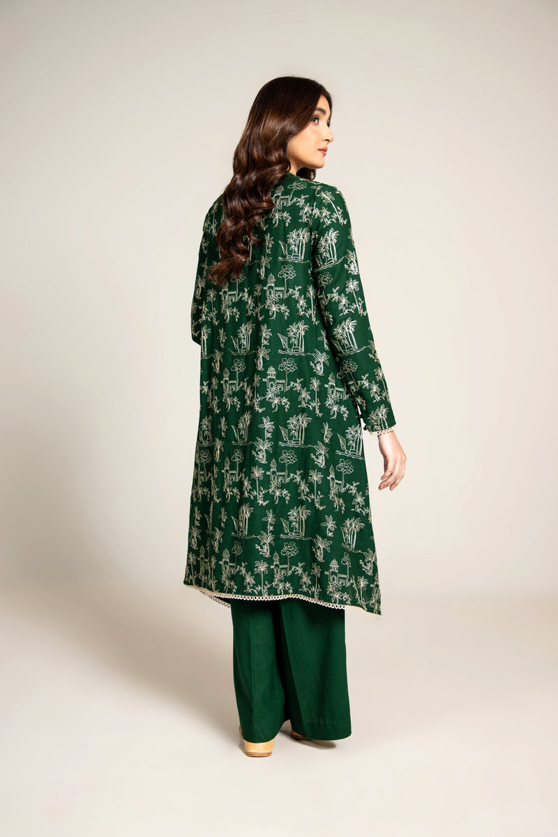EMBROIDERED COTTON KARANDI  2 PCS (UNSTITCHED)