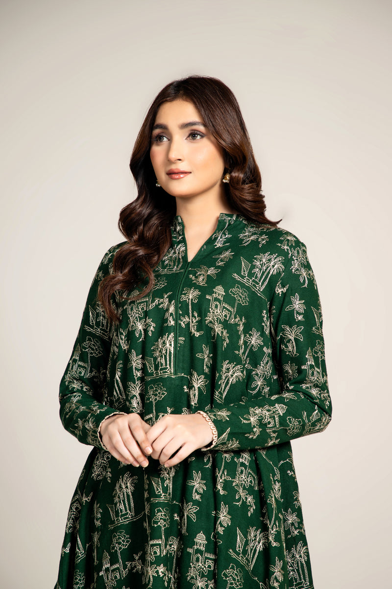 EMBROIDERED COTTON KARANDI  2 PCS (UNSTITCHED)