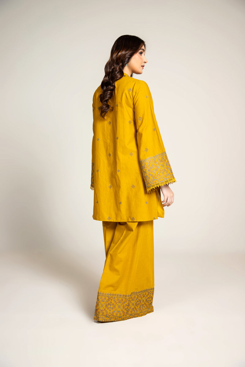 EMBROIDERED SLUB KHADDAR  2 PCS (UNSTITCHED)
