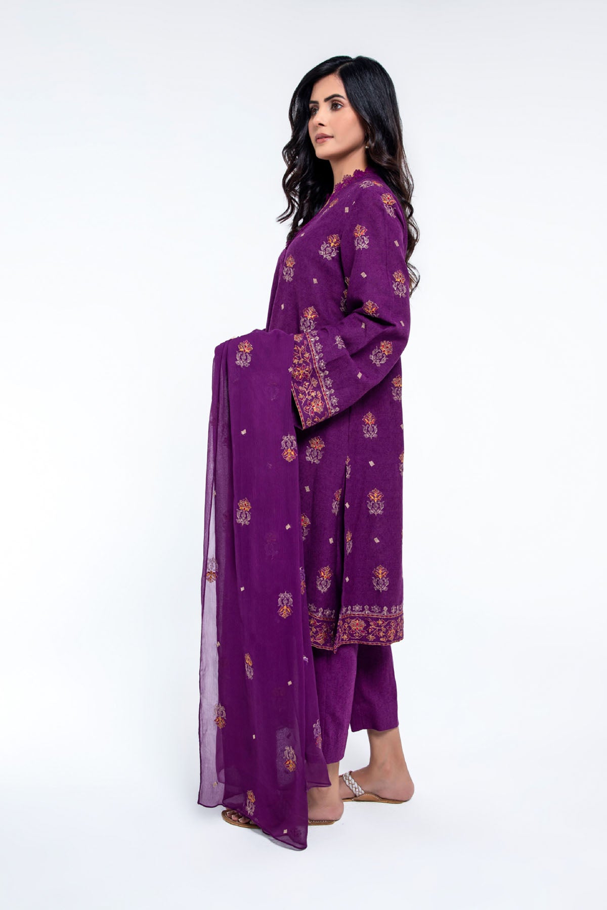 EMBROIDERED COTTON KARANDI 3 PCS (UNSTITCHED) – The Fabric Store Pakistan