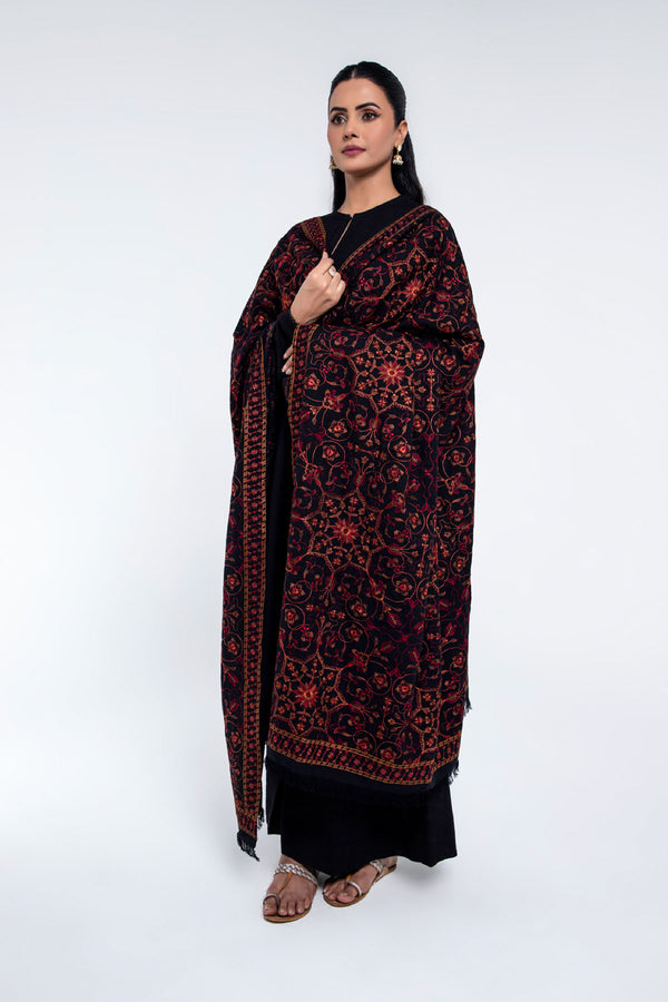 EMBROIDERED KARANNDI LAWN SHAWL