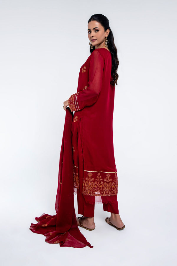 PRET EMBROIDERED CHIFFON  3 PCS