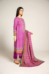 PRINTED SLUB KHADDAR 3 PCS (UNSTITCHED)