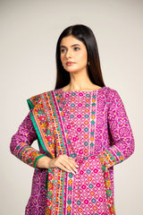 PRINTED SLUB KHADDAR 3 PCS (UNSTITCHED)