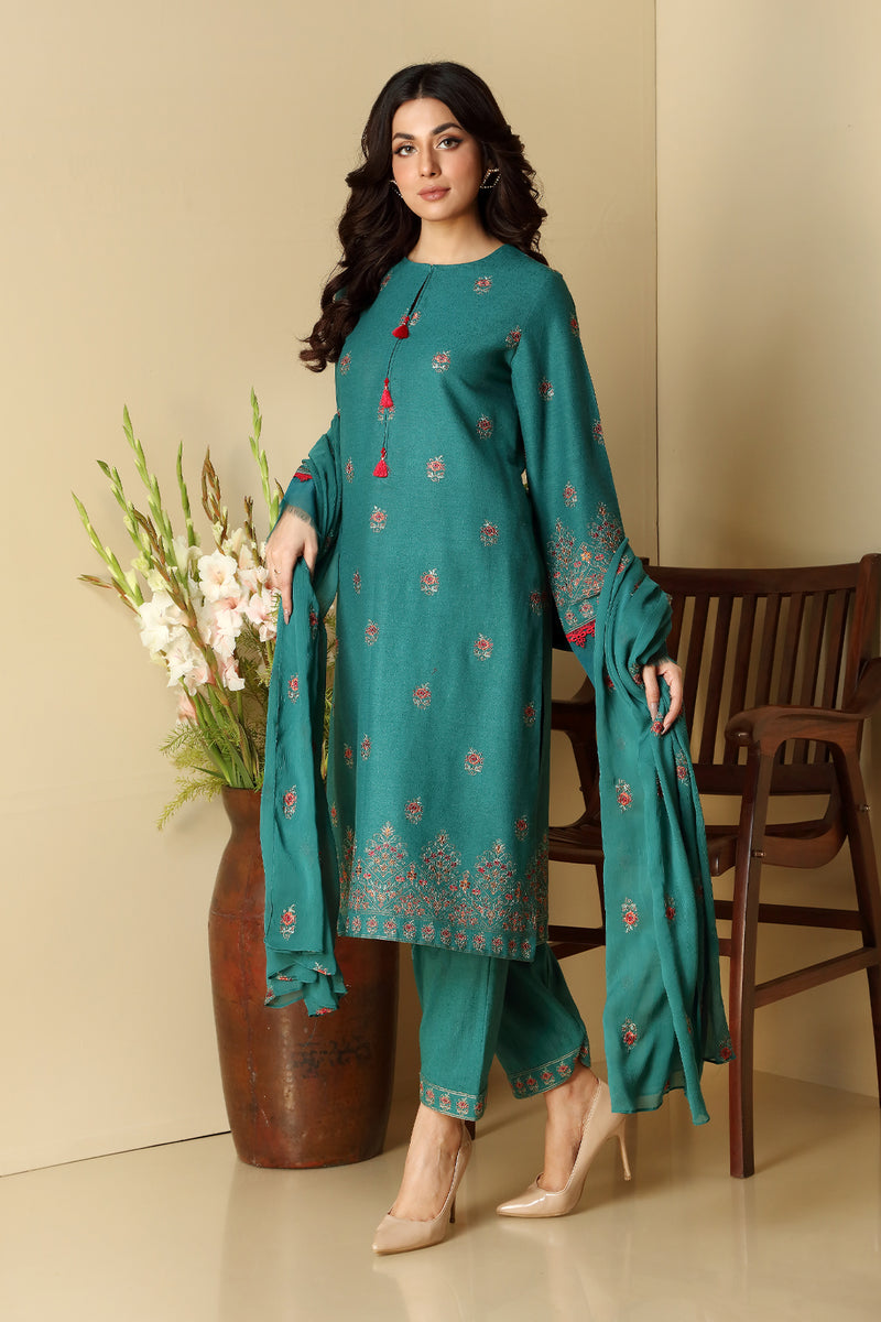 EMBROIDERED COTTON KARANDI 3PCS