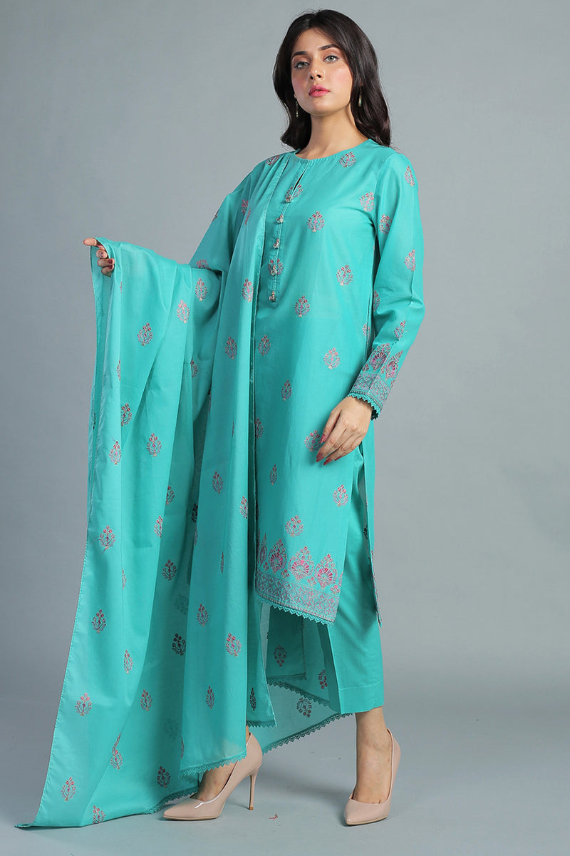 EMBROIDERED LAWN 3 PC SUIT
