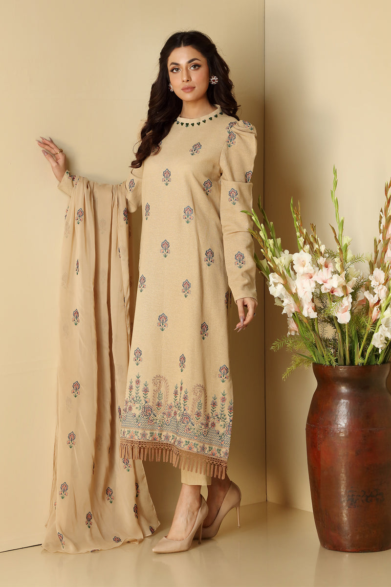 EMBROIDERED COTTON KARANDI 3PCS