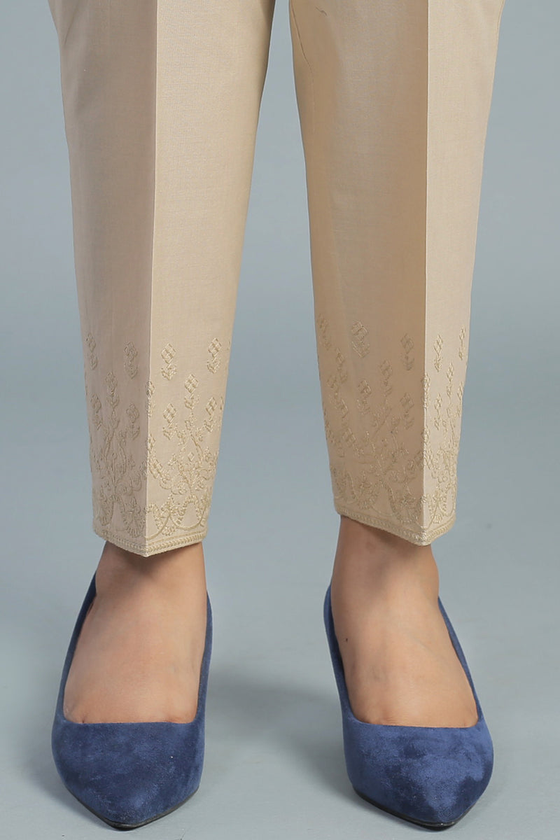 EMBROIDERED CAMBRIC TROUSER