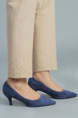 EMBROIDERED CAMBRIC TROUSER