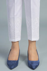 EMBROIDERED CAMBRIC TROUSER
