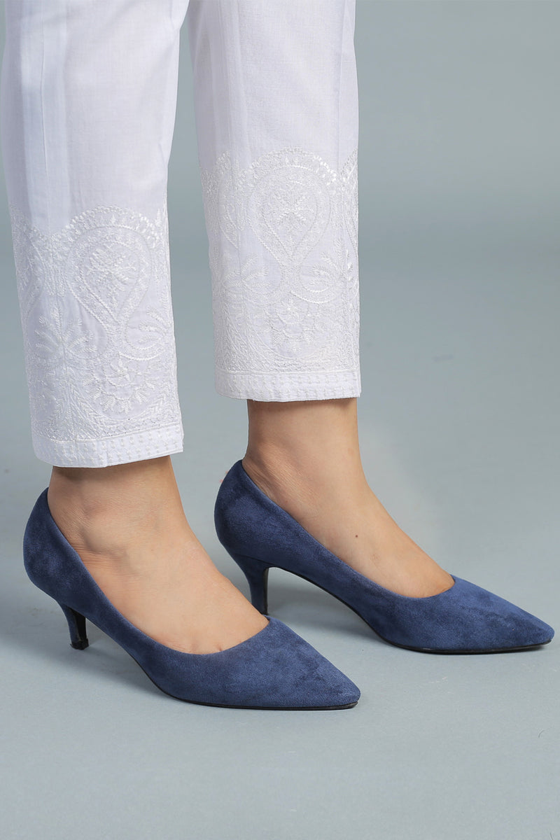 EMBROIDERED CAMBRIC TROUSER