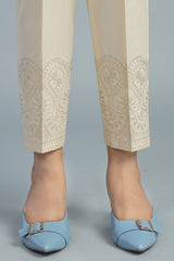 EMBROIDERED CAMBRIC TROUSER