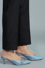 EMBROIDERED CAMBRIC TROUSER