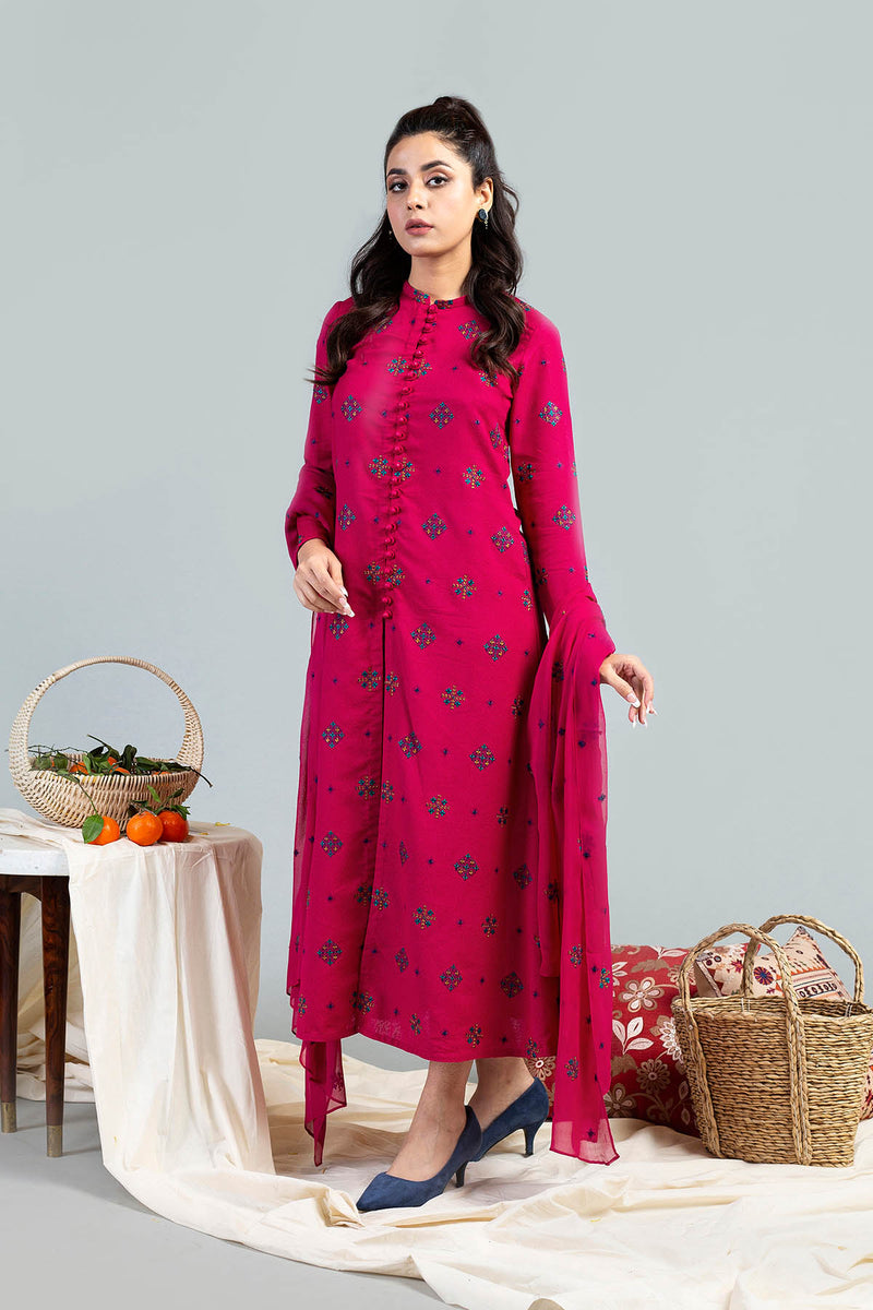 EMBROIDERED KARANDI LAWN 3 PCS