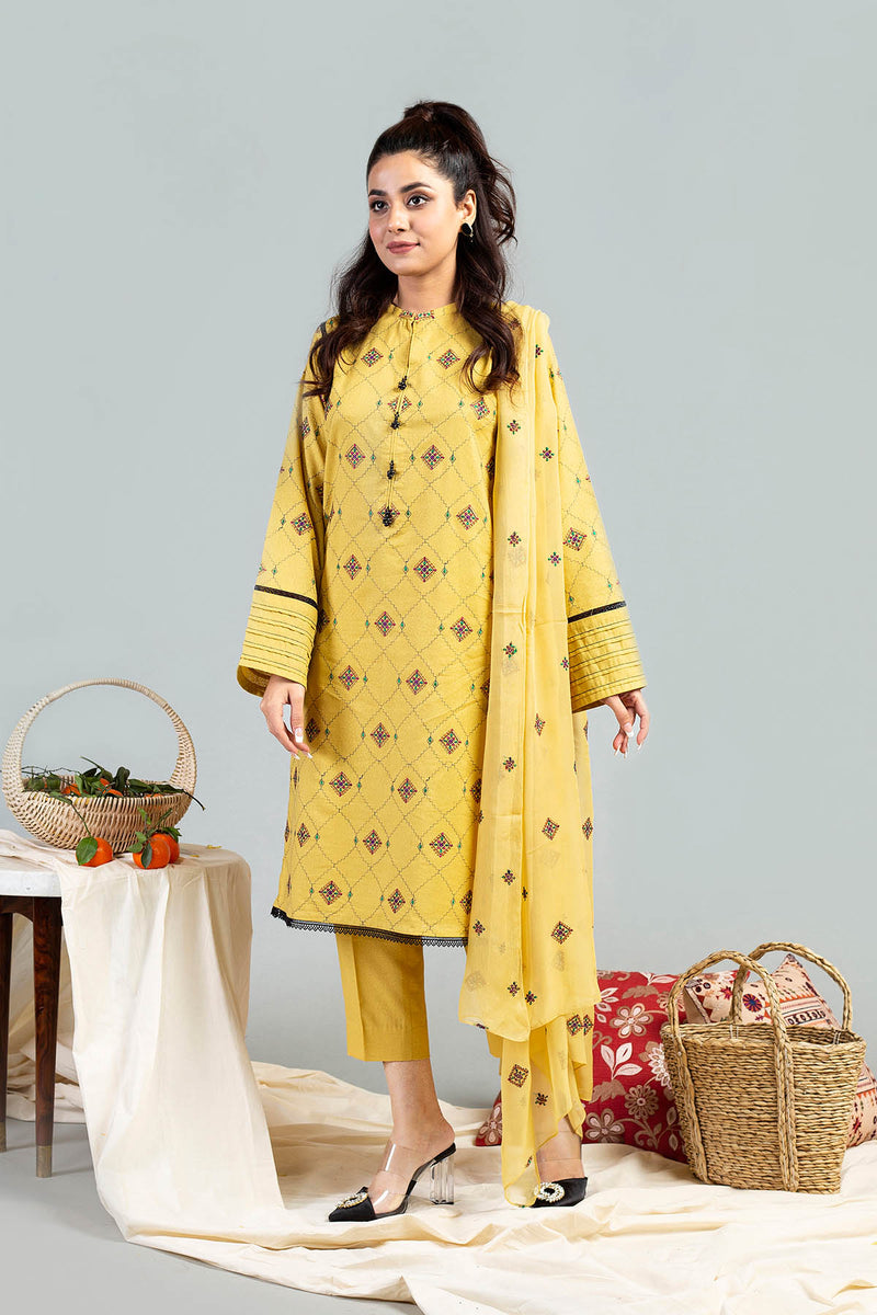 EMBROIDERED KARANDI LAWN 3 PCS