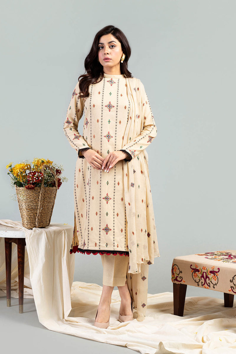 EMBROIDERED COTTON KARANDI  3 PCS