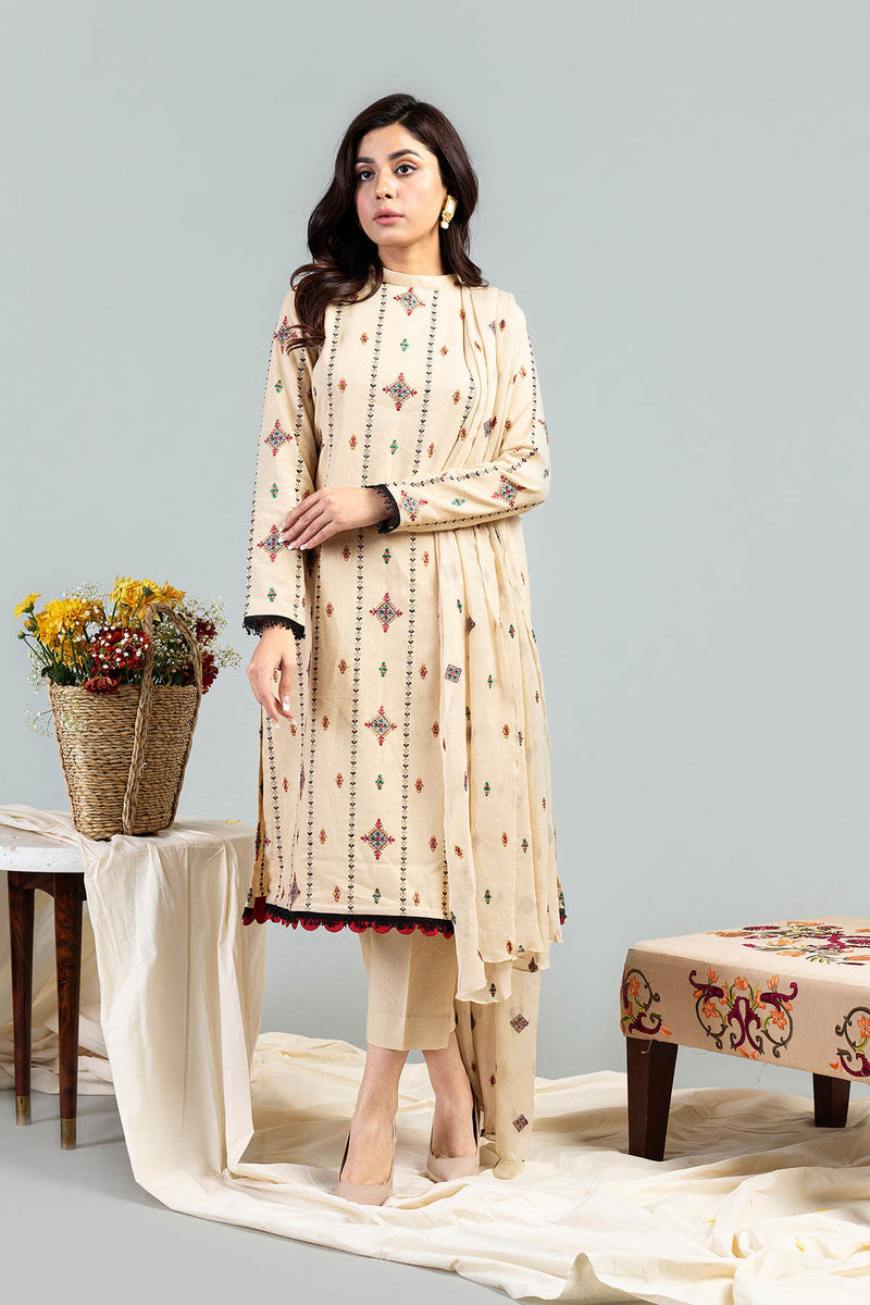 EMBROIDERED COTTON KARANDI  3 PCS