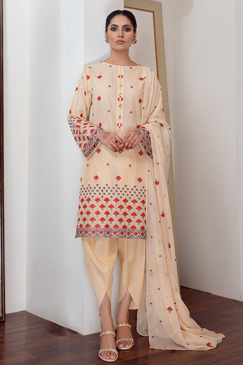 EMBROIDERED LAWN 3 PC SUIT