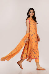 EMBROIDERED  KARANDI LAWN 3PCS