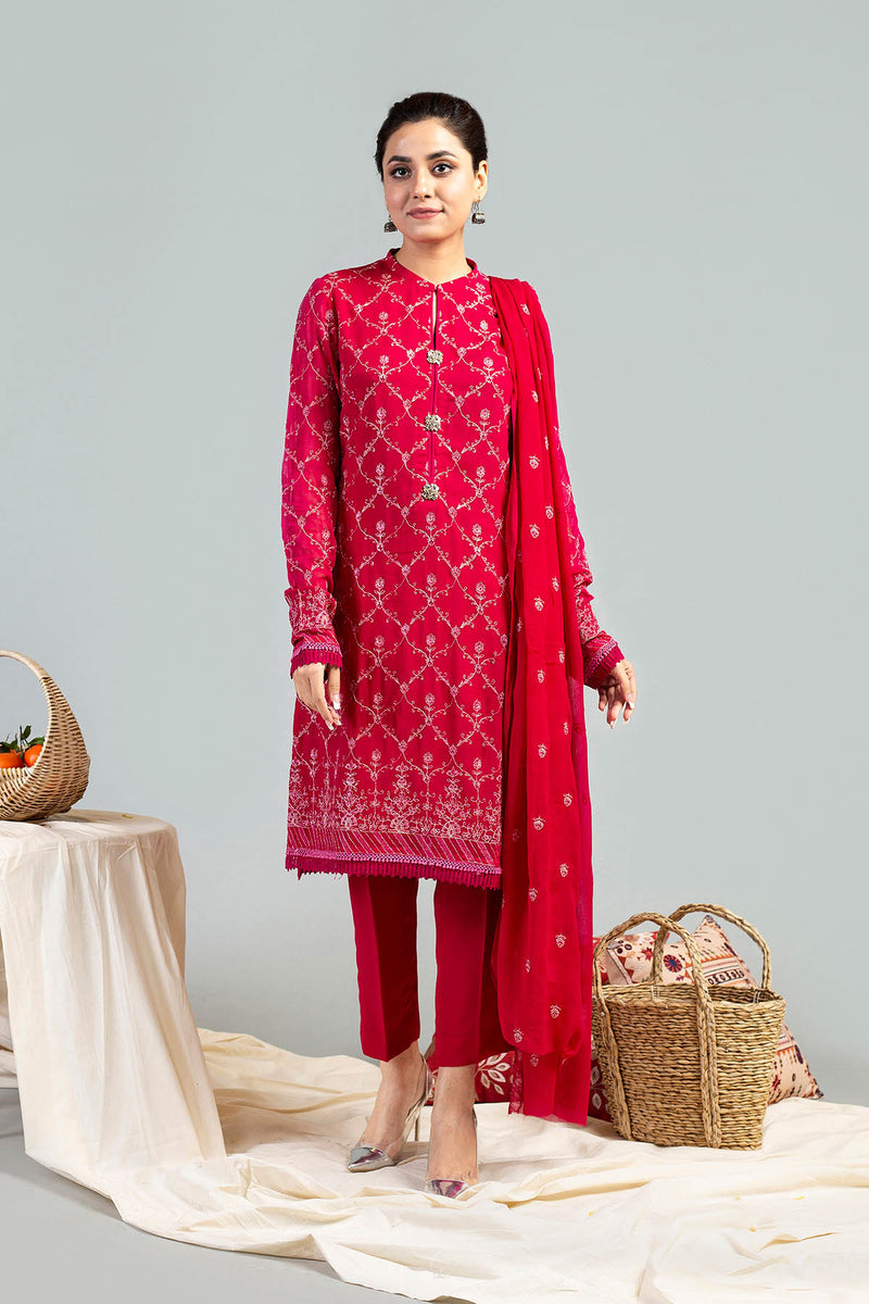EMBROIDERED CHIFFON 2 PCS
