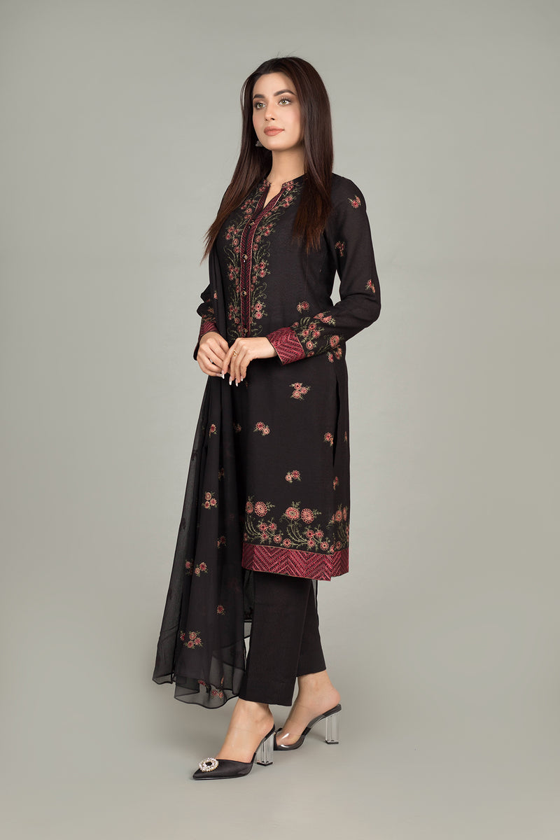 EMBROIDERED  KARANDI LAWN 3PCS