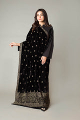 EMBROIDERED  VELVET SHAWL