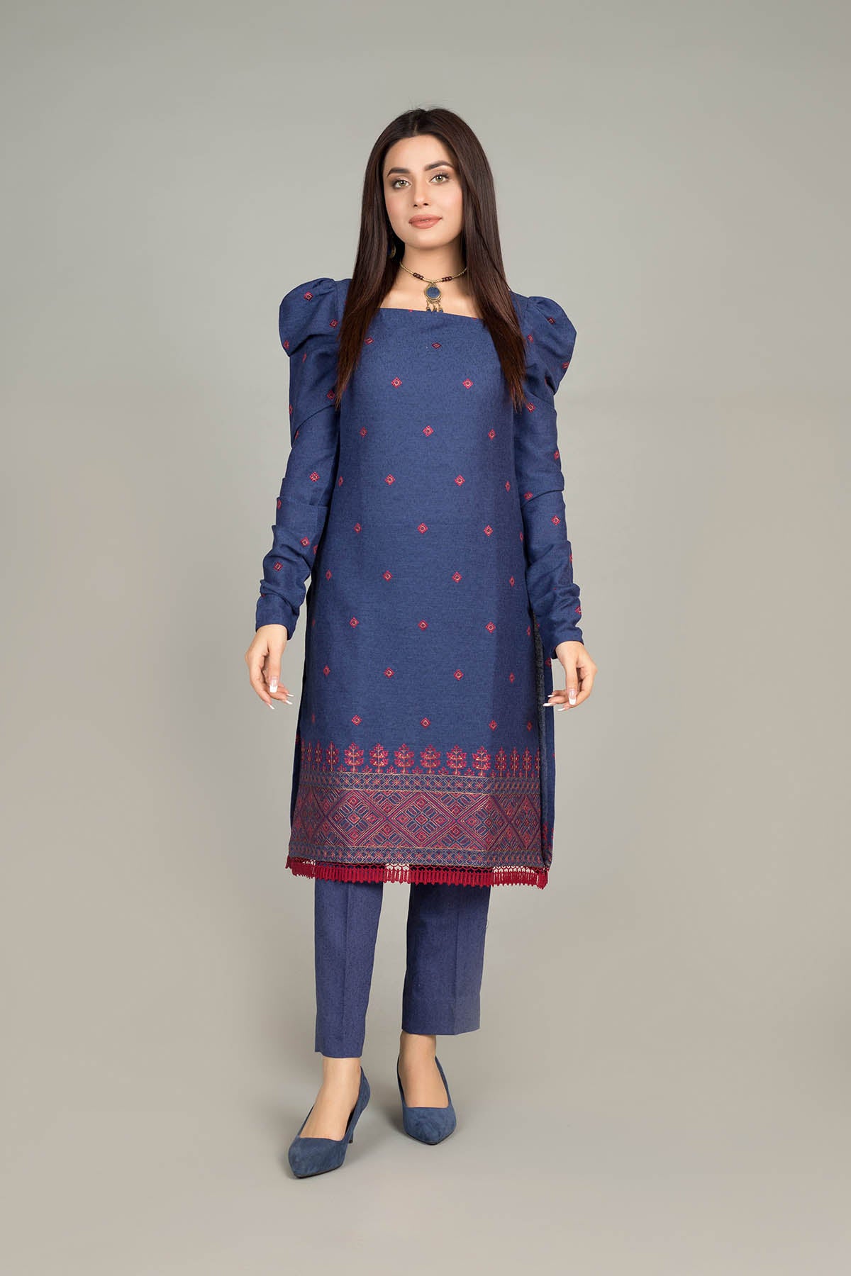 EMBROIDERED COTTON KARANDI 2PCS The Fabric Store Pakistan
