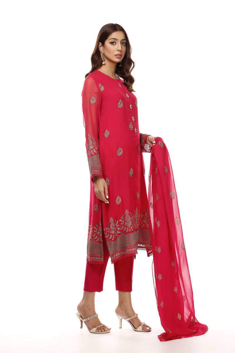 EMBROIDERED  CHIFFON 2 PCS