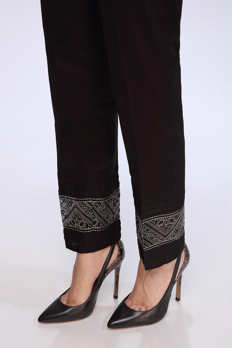 EMBROIDERED CAMBRIC TROUSER