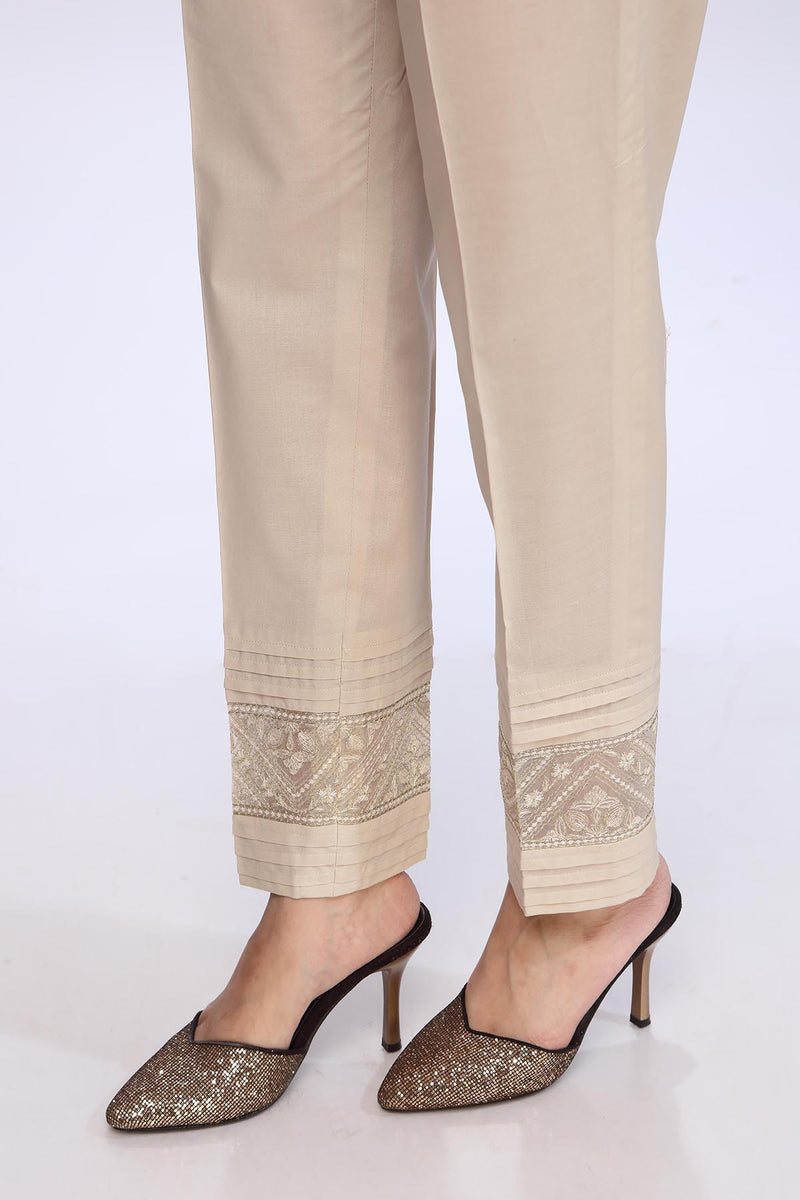 EMBROIDERED CAMBRIC TROUSER