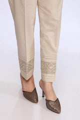 EMBROIDERED CAMBRIC TROUSER