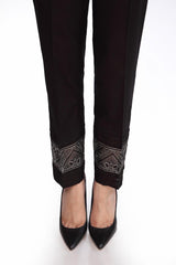 EMBROIDERED CAMBRIC TROUSER