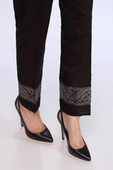 EMBROIDERED CAMBRIC TROUSER