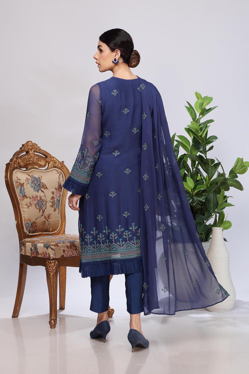 EMBROIDERED  CHIFFON 2 PCS