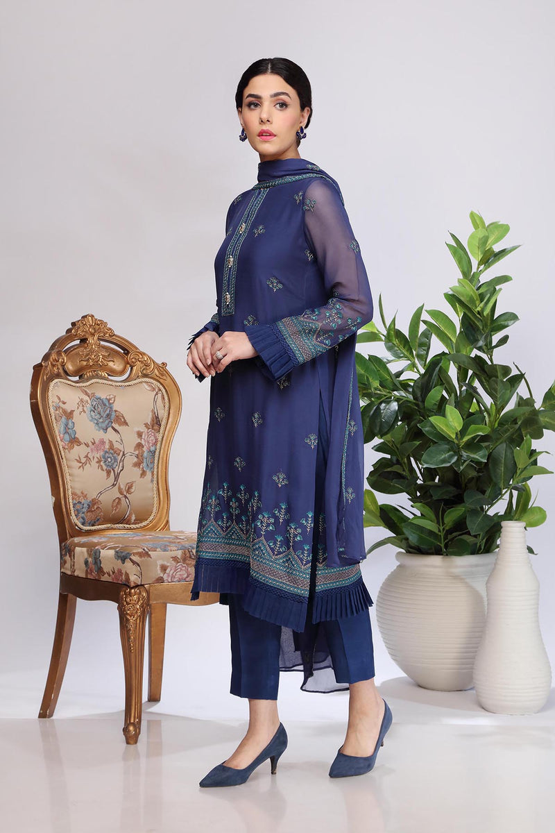 EMBROIDERED  CHIFFON 2 PCS