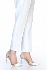 EMBROIDERED CAMBRIC TROUSER
