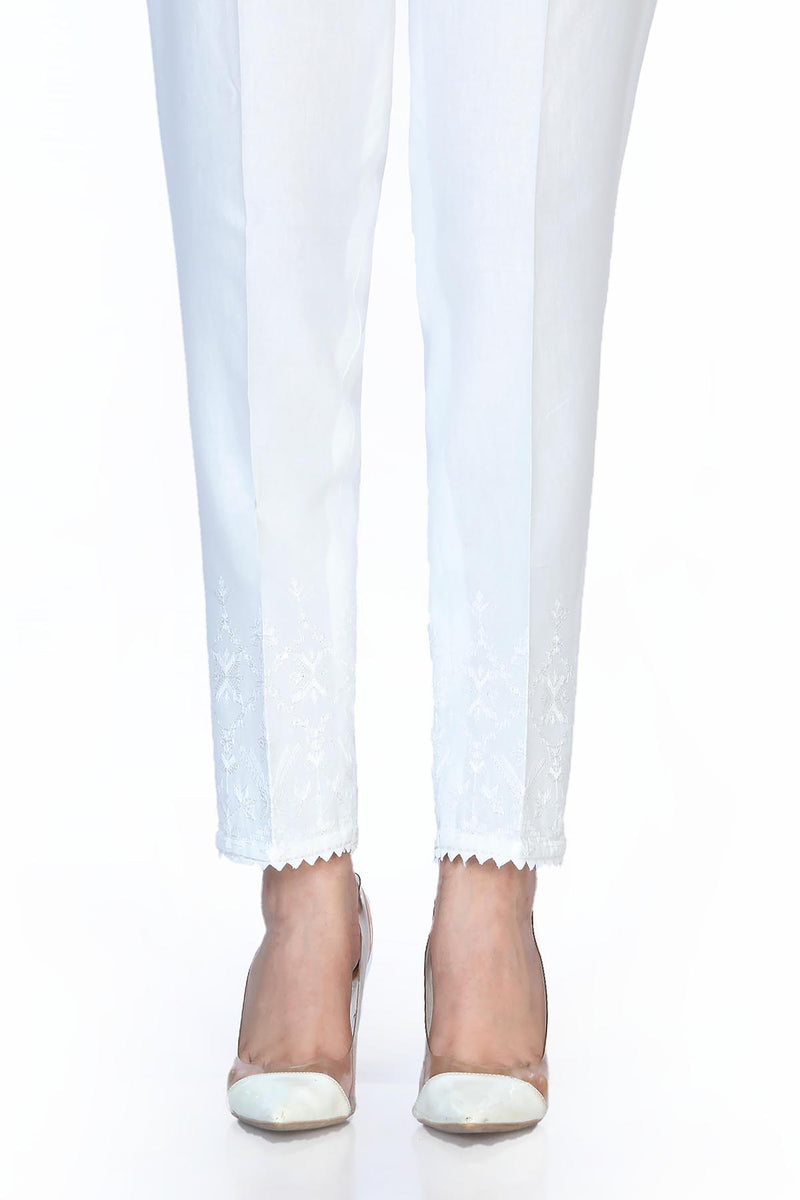 EMBROIDERED CAMBRIC TROUSER