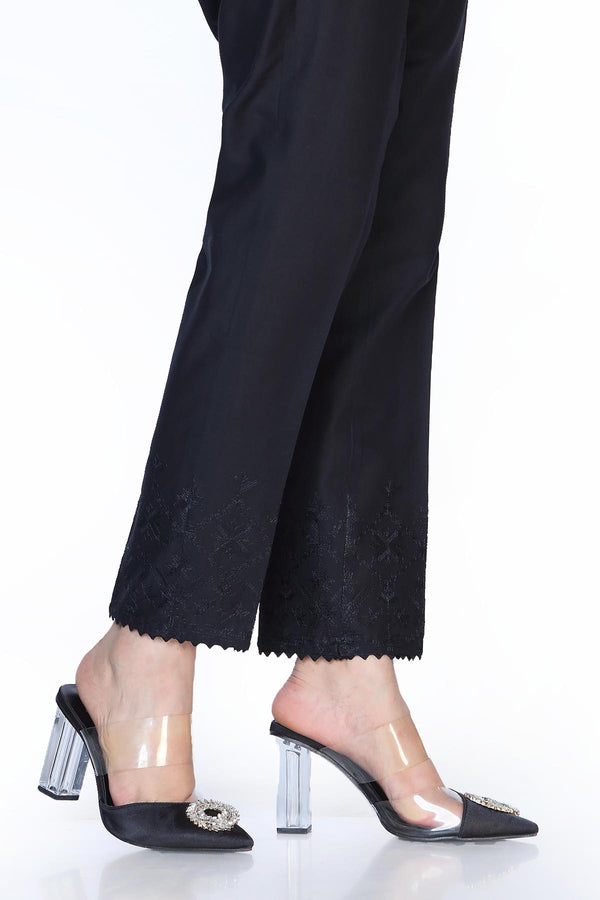EMBROIDERED CAMBRIC TROUSER