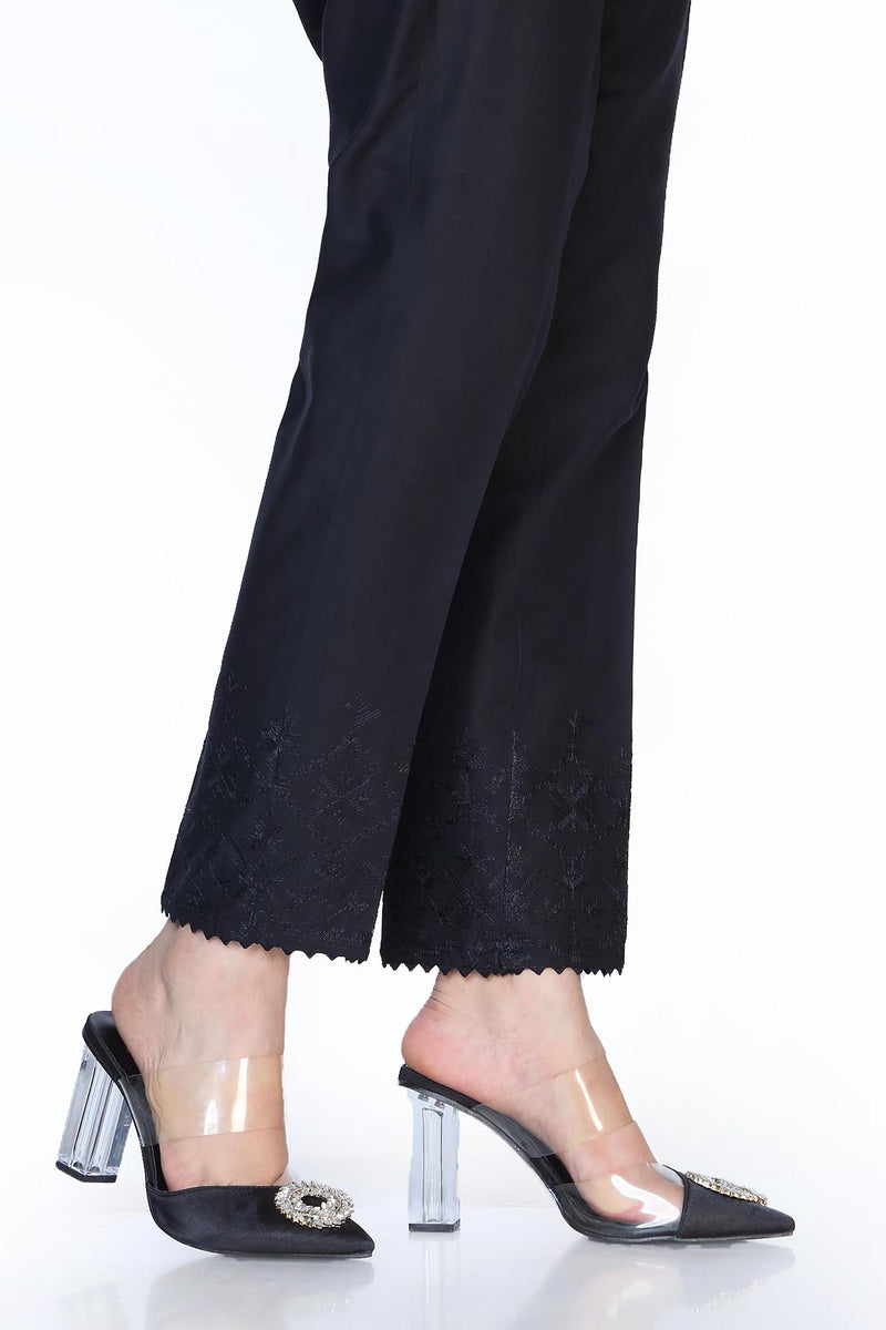 EMBROIDERED CAMBRIC TROUSER
