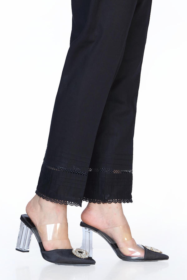 EMBROIDERED CAMBRIC TROUSER