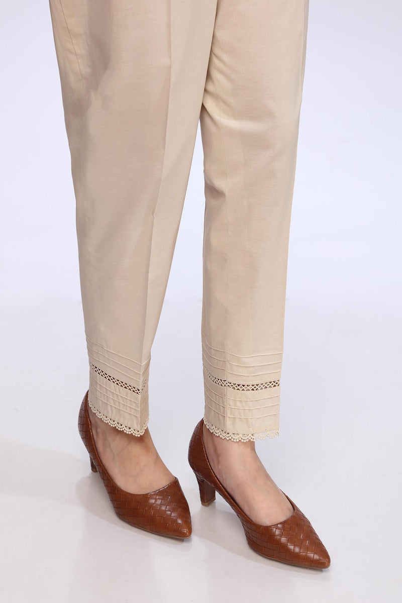 EMBROIDERED CAMBRIC TROUSER