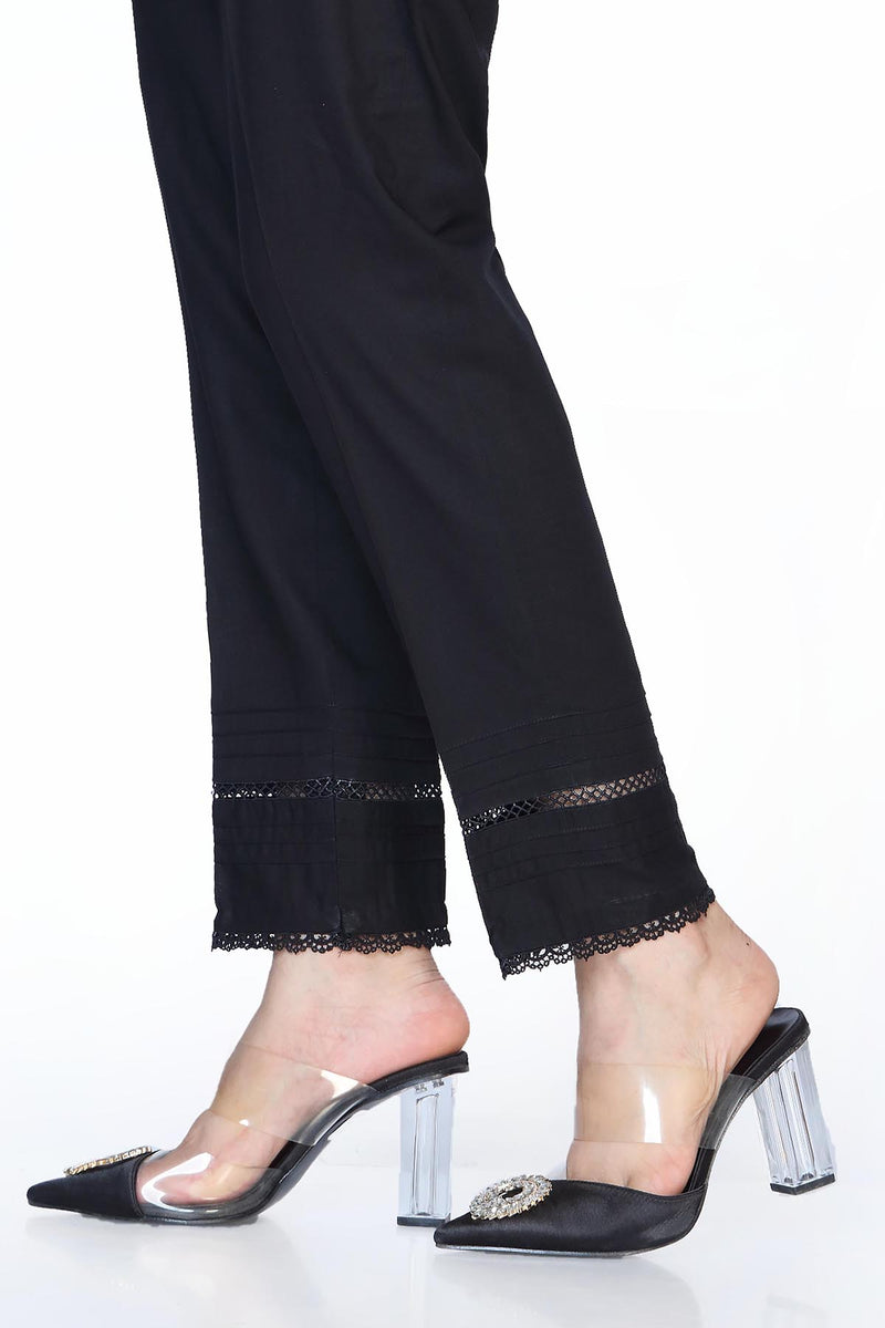 EMBROIDERED CAMBRIC TROUSER